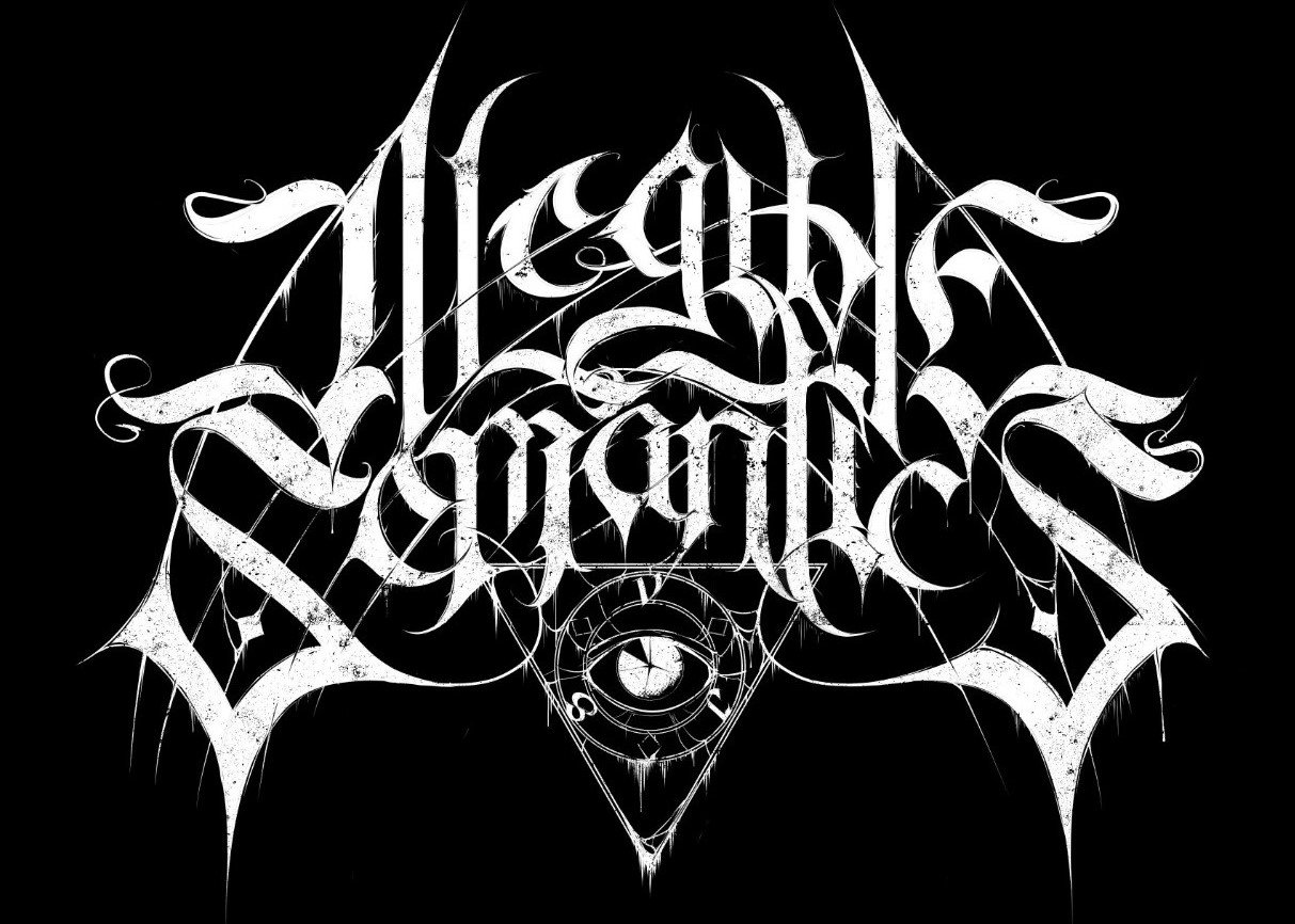 Illegible Semantics logo drawn in black metal style
